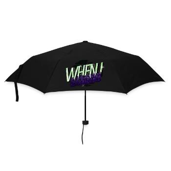 basketball bday funny sayings barbells happy - Regenschirm (klein) - Schwarz - Vorne