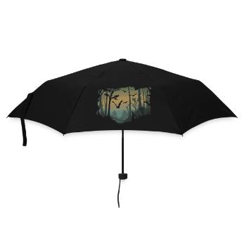 Chauves-souris dans la forêt - Parapluie standard - noir - Devant