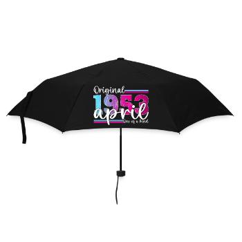 70e anniversaire Mme Magenta April Née en 1953 - Parapluie standard - noir - Devant