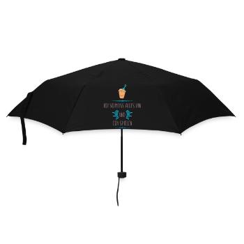 Ich schmeiße alles hin – Geh spielen - Regenschirm (klein) - Schwarz - Vorne
