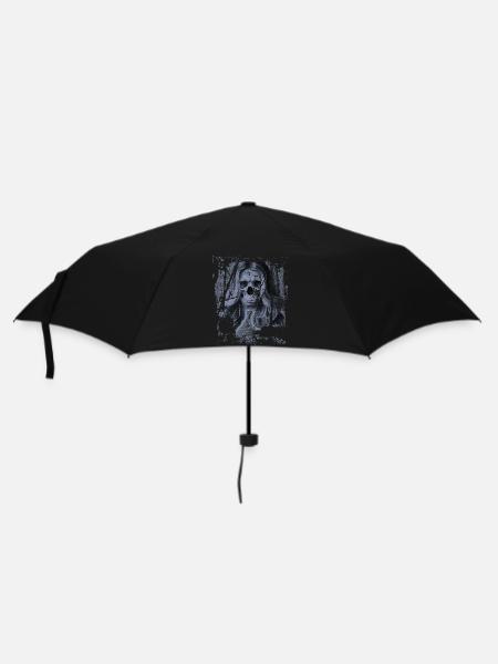 Skull fille bleu - Parapluie standard - noir