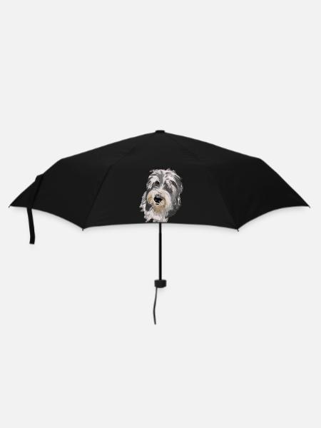 Bearded Collie - Regenschirm (klein) - Schwarz