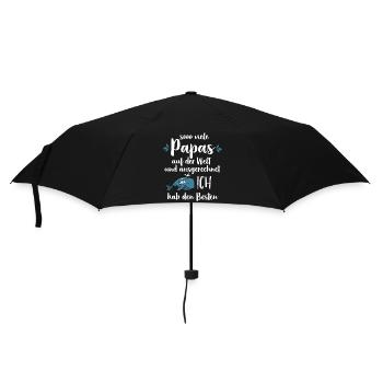 So viele Papas auf der Welt Vatertag Geschenk - Regenschirm (klein) - Schwarz - Vorne