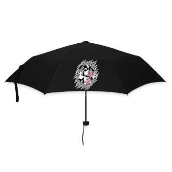 VEGAN KUH VEGANER - Regenschirm (klein) - Schwarz - Vorne