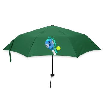 Padel - Geschenk für Padelspieler - Regenschirm (klein) - Flaschengrün - Vorne