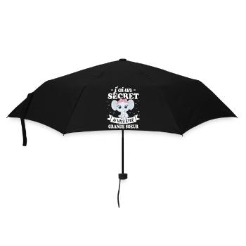 J'ai un secret je vais être grande sœur cadeau - Parapluie standard - noir - Devant