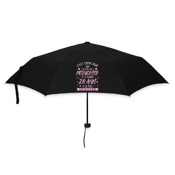 Une princesse et d'avoir 28 ans, Cadeau 28 ans - Parapluie standard - noir - Devant