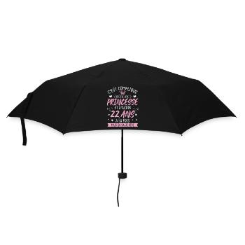 Une princesse et d'avoir 22 ans, Cadeau 22 ans - Parapluie standard - noir - Devant