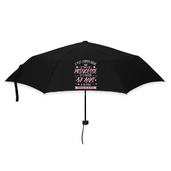 Une princesse et d'avoir 57 ans, Cadeau 57 ans - Parapluie standard - noir - Devant
