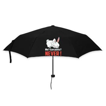 Clé Sarcastique? Jamais mignon Lapin Jour de Pâques - Parapluie standard - noir - Devant