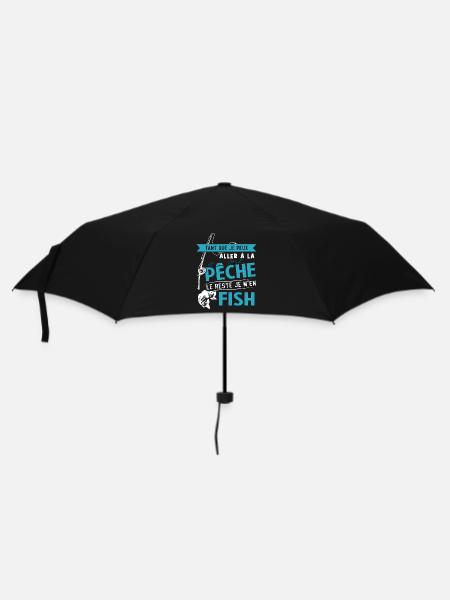 Si je peux aller à la pêche le reste je m'en fish - Parapluie standard - noir