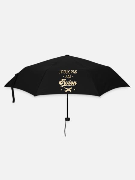 Cadeau Je peux pas j'ai avion humour aviation - Parapluie standard - noir