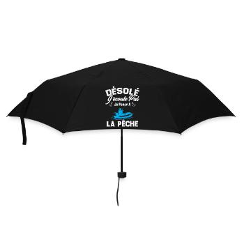 Désolé J'écoute Pas Je Pense A La Pêche Humour - Parapluie standard - noir - Devant