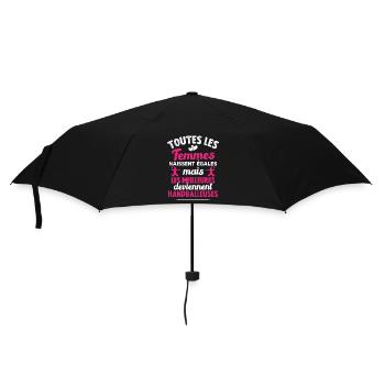 Les meilleures femmes deviennent handballeuses - Parapluie standard - noir - Devant