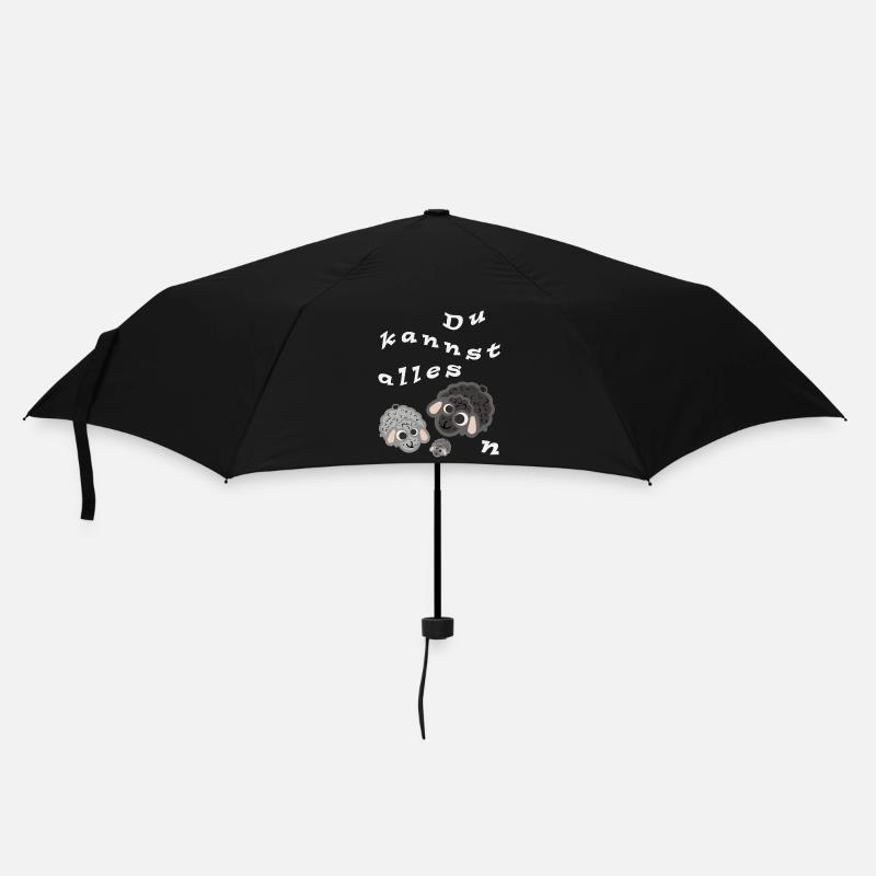 Du kannst alles schafen - Regenschirm (klein) - Schwarz