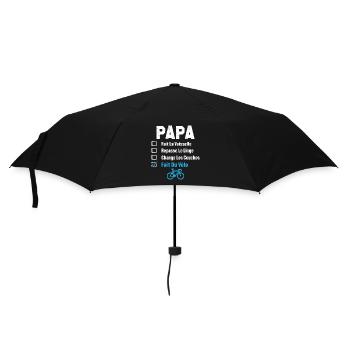 Papa cycliste fête des pères cadeau drôle vélo - Parapluie standard - noir - Devant