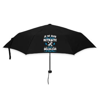 Pas à la retraite je suis bricoleur à temps plein - Parapluie standard - noir - Devant