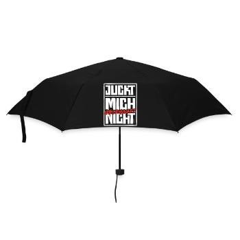 Juckt mich überhaupt nicht. 😋 Spruch. - Regenschirm (klein) - Schwarz - Vorne