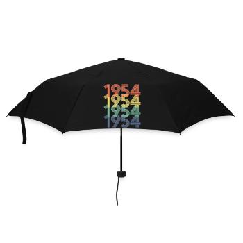 1954 70. Geburtstag Männer Frauen 70 Jahre alt Jahrgang - Regenschirm (klein) - Schwarz - Vorne