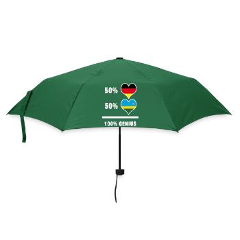 Deutschland und Ruanda 100% Genial / Geschenk - Regenschirm (klein) - Flaschengrün - Vorne