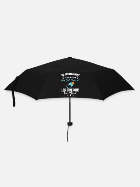Qui ça qui ça Les biberons de minuit Humour Cadeau - Parapluie standard - noir