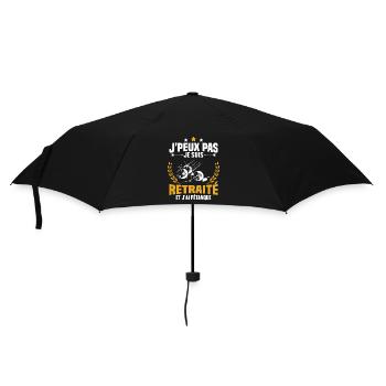 J'peux pas je suis retraité et j'ai pétanque - Parapluie standard - noir - Devant