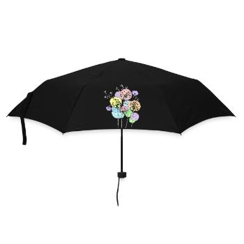 Fleur - Parapluie standard - noir - Devant