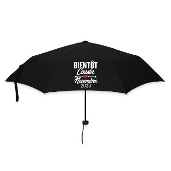 Bientôt Cousin Novembre 2023, Annonce Grossesse - Parapluie standard - noir - Devant