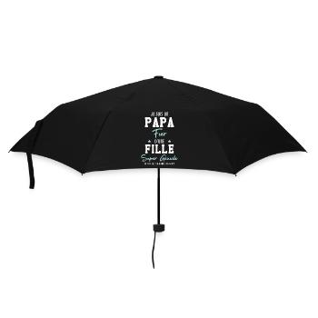 Je suis un papa fier d'une fille super géniale - Parapluie standard - noir - Devant
