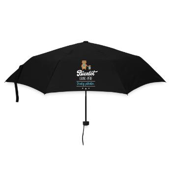 Bientôt grand père veuillez patienter, Futur papy - Parapluie standard - noir - Devant