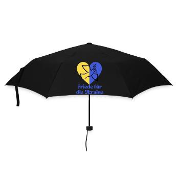 Ukraine Frieden Flagge Taube russland Krieg Peace - Regenschirm (klein) - Schwarz - Vorne