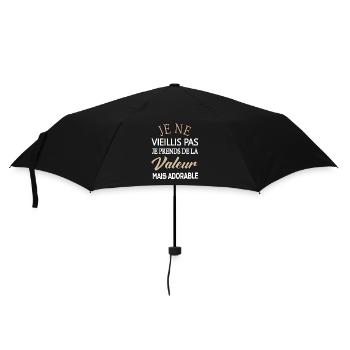 Je Ne Vieillis Pas Je Prends De La Valeur Papa Opa - Regenschirm (klein) - Schwarz - Vorne