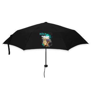 Cathédrale de Cologne Allemagne City Skyline Vintage Rétro - Parapluie standard - noir - Devant