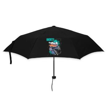 Manchester England UK Stadt Skyline Vintage Retro - Regenschirm (klein) - Schwarz - Vorne