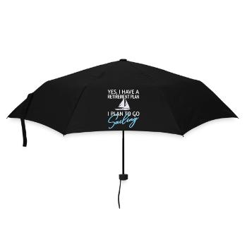Retirement Sailing Pension Plan Sailor Captain Grandpa - Umbrella (small) - black - Front