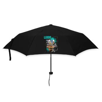 Leeds England UK City Skyline Vintage Retro - Umbrella (small) - black - Front