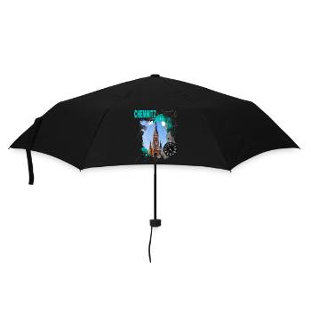 Chemnitz Germany City Skyline Vintage Retro - Umbrella (small) - black - Front