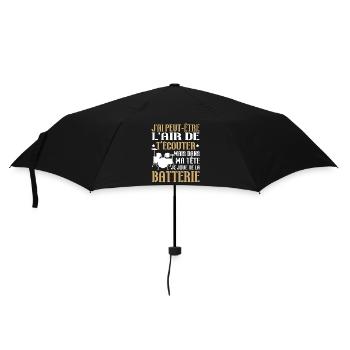 Dans ma tête je joue de la batterie - Parapluie standard - noir - Devant