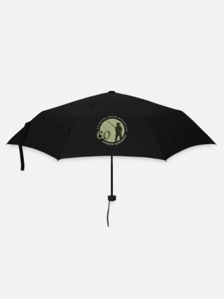 Geburtstag Angler 60 Jahre Echte Männer Angeln - Regenschirm (klein) - Schwarz