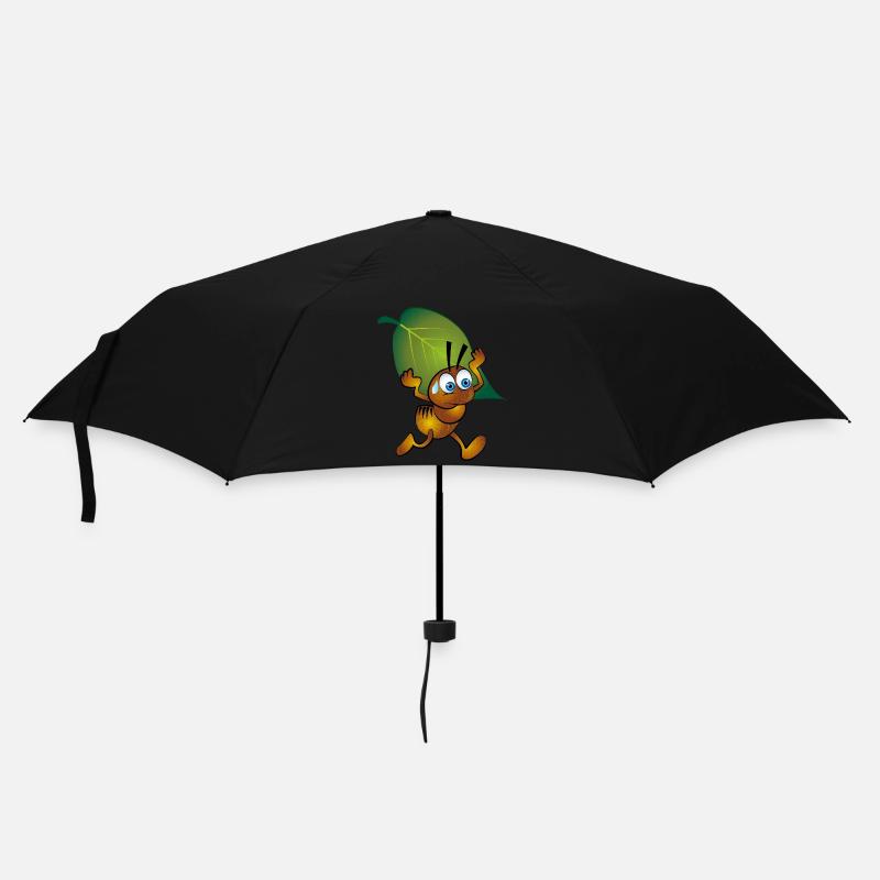 Fourmi avec une feuille - Parapluie standard - noir