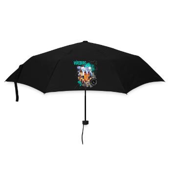 Würzburg Germany City Skyline Vintage Retro - Umbrella (small) - black - Front