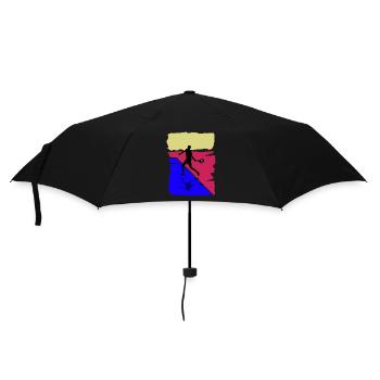 Padel Geschenk für Padel Spieler - Regenschirm (klein) - Schwarz - Vorne