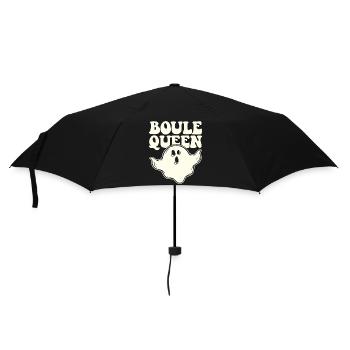 Boule Queen Königin Outfit für Boulespieler zum - Regenschirm (klein) - Schwarz - Vorne