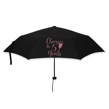 5ème anniversaire de mariage Hommes Femmes Couple Marié - Parapluie standard - noir - Devant