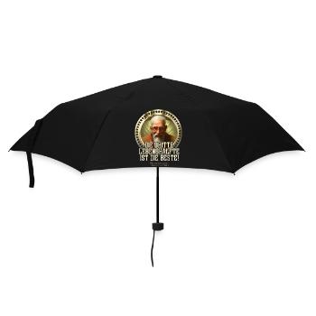 Spruch Dritte Lebenshälfte - Regenschirm (klein) - Schwarz - Vorne