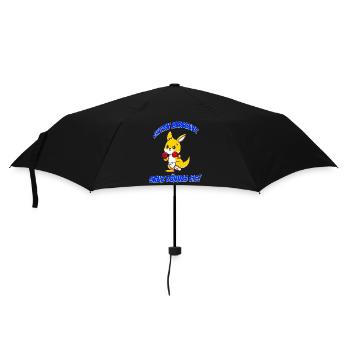 Känguru Guten Morgen? Ganz dünnes Eis Morgenmuffel - Regenschirm (klein) - Schwarz - Vorne
