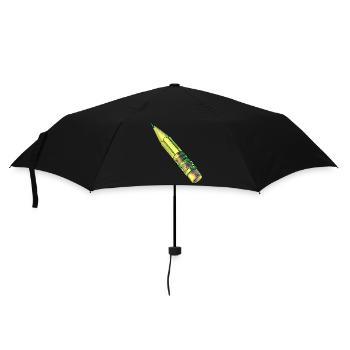 Bleistift gelb - Regenschirm (klein) - Schwarz - Vorne