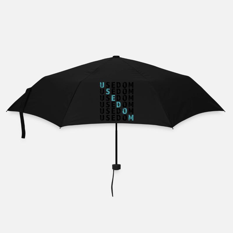 USEDOM Raster - Regenschirm (klein) - Schwarz