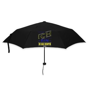 saufen statement bierbauch alkoholexzesse - Regenschirm (klein) - Schwarz - Vorne