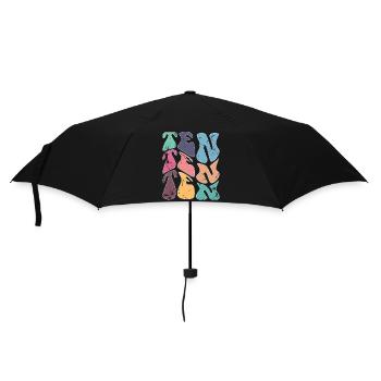Retro 10 Years Old 10th Birthday Kids Boys Girls - Umbrella (small) - black - Front